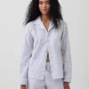 Pyjamahemd aus Popeline