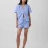 Pyjamahemd aus Popeline