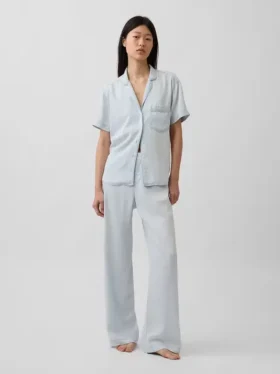 Pyjamahemd aus Popeline