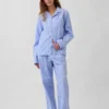 Pyjamahemd aus Popeline