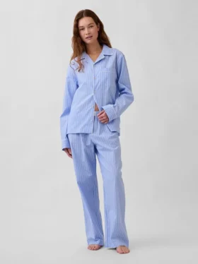 Pyjamahemd aus Popeline