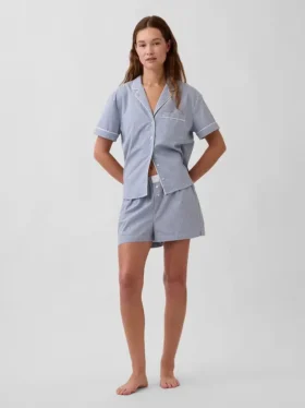 Pyjamahemd aus Popeline