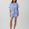 Pyjamahemd aus Popeline