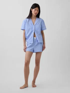 Pyjama-Shorts aus Popeline