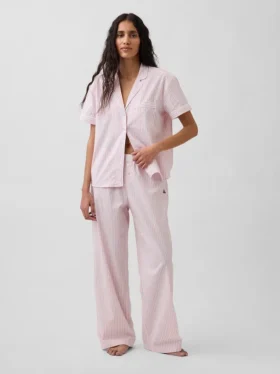 Pyjamahemd aus Popeline
