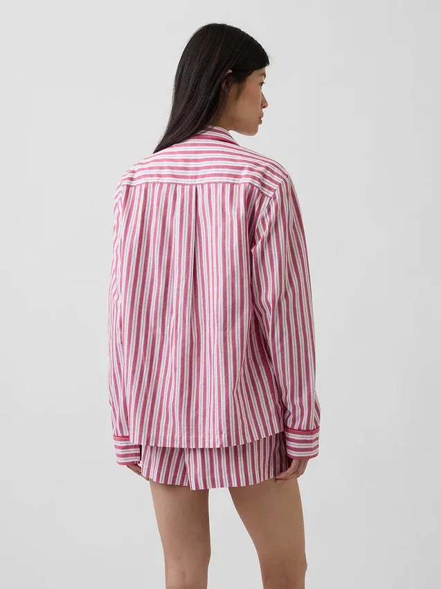 Pyjamahemd aus Popeline
