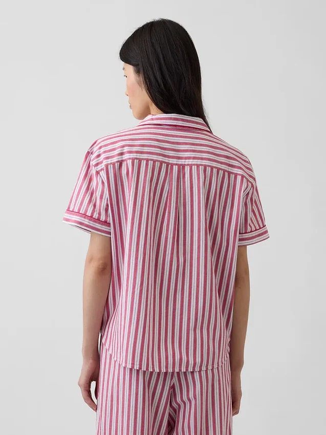 Pyjamahemd aus Popeline
