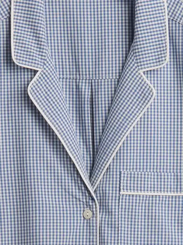 Pyjamahemd aus Popeline