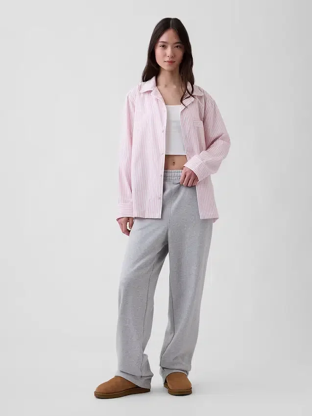 Pyjamahemd aus Popeline