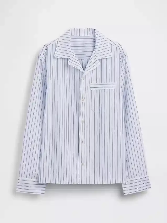 Pyjamahemd aus Popeline