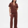 Pyjamahemd mit Rüschen