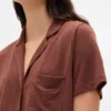 Pyjamahemd mit Rüschen