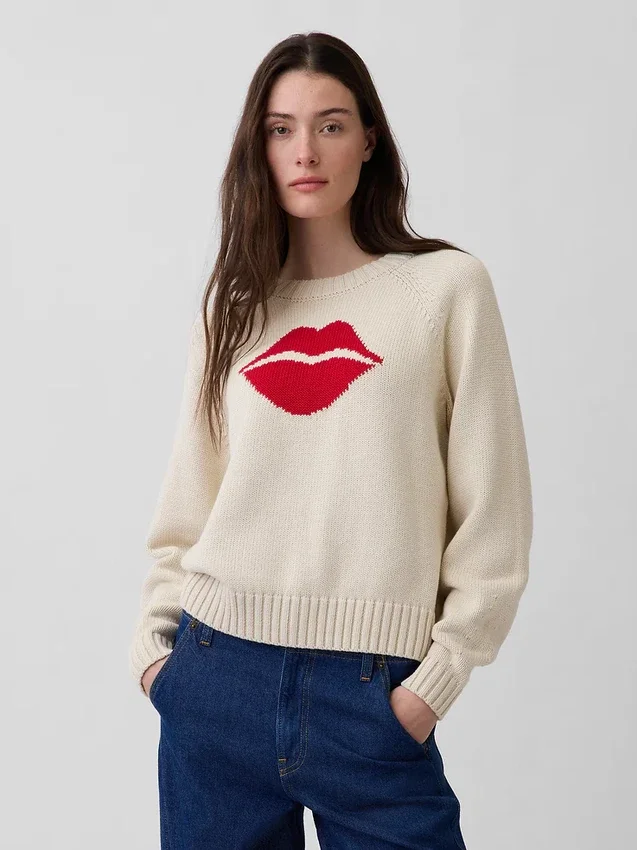 Raglan-Pullover aus 100 % Baumwolle