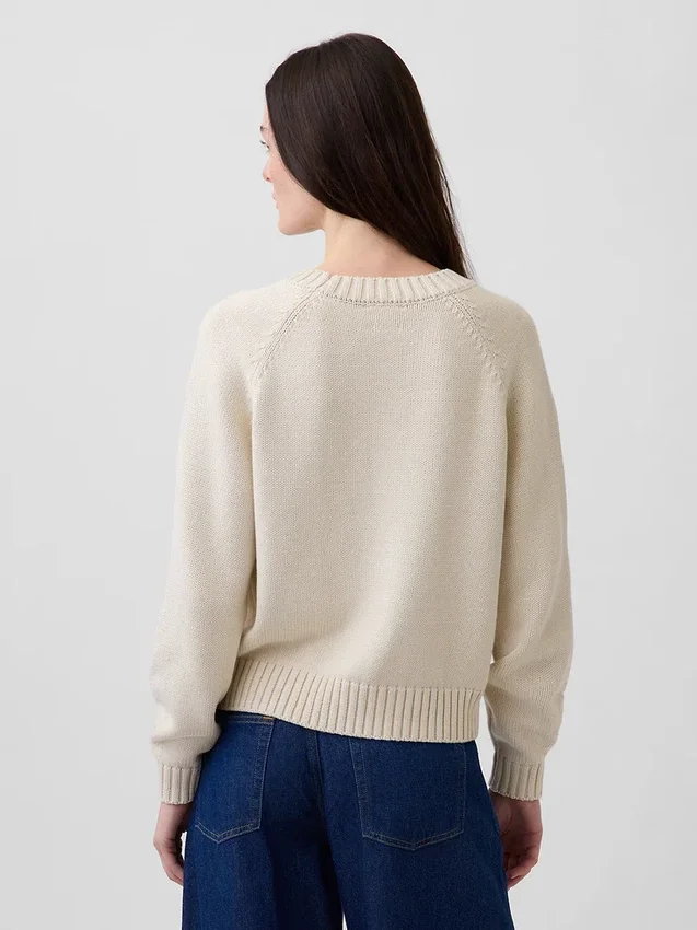 Raglan-Pullover aus 100 % Baumwolle