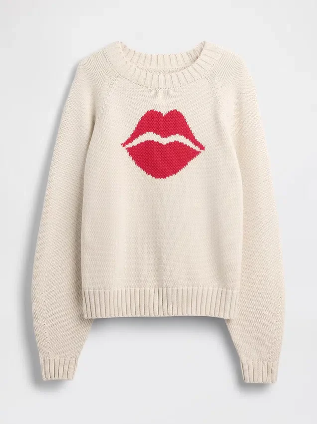 Raglan-Pullover aus 100 % Baumwolle