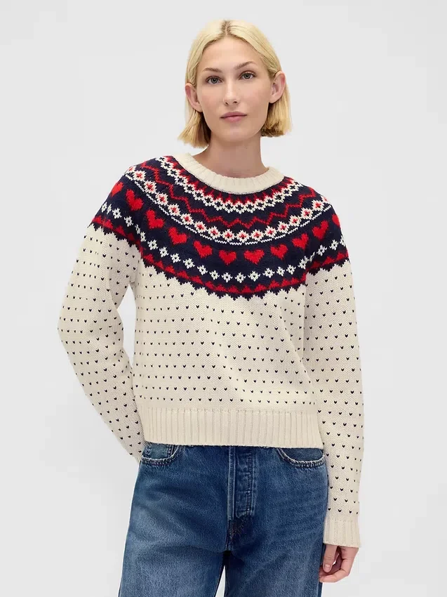 Raglan-Pullover mit Rundhalsausschnitt aus Baumwollmischung
