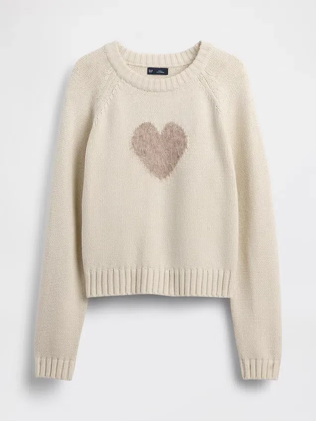 Raglan-Pullover mit Rundhalsausschnitt aus Baumwollmischung