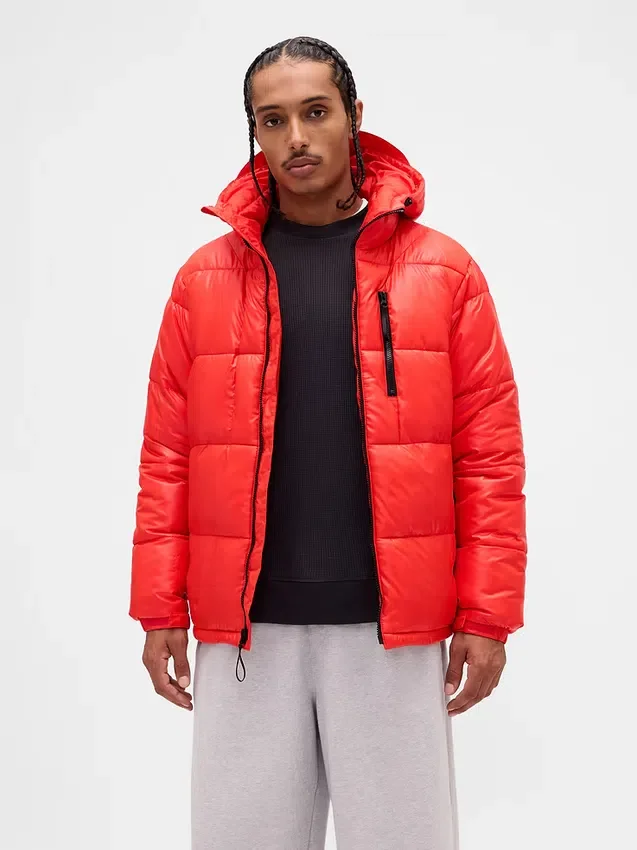 Recycelte, schwere Daunenjacke