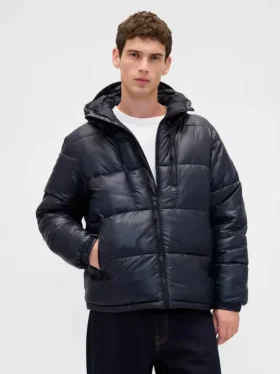 Recycelte, schwere Daunenjacke
