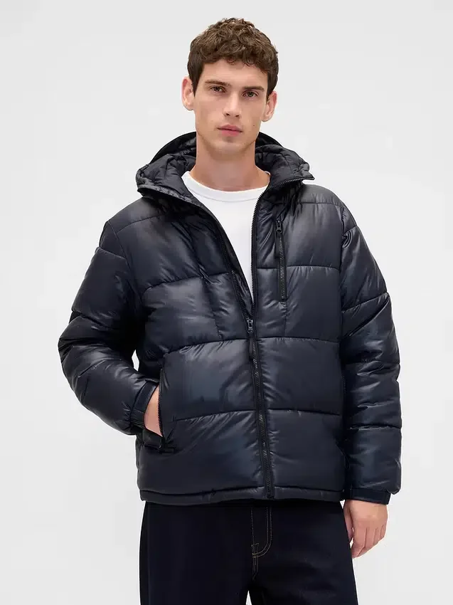 Recycelte, schwere Daunenjacke