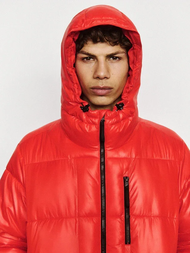 Recycelte, schwere Daunenjacke