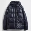 Recycelte, schwere Daunenjacke