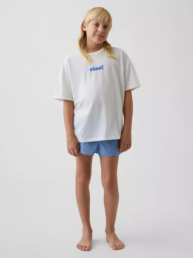 Recyceltes Pyjama-Set mit Shorts für Kinder
