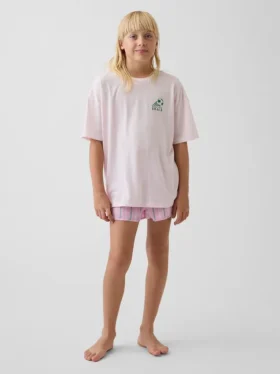 Recyceltes Pyjama-Set mit Shorts für Kinder