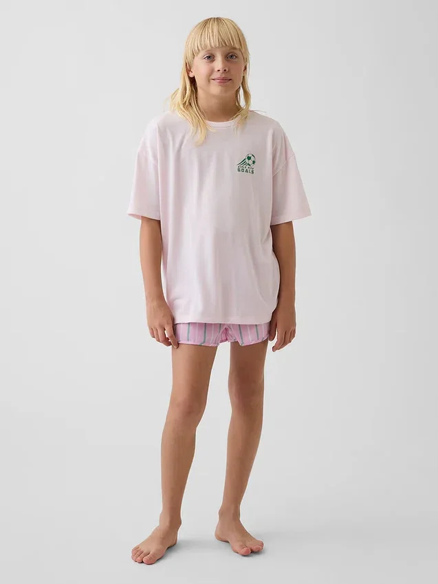 Recyceltes Pyjama-Set mit Shorts für Kinder