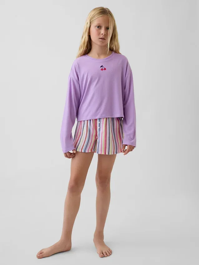 Recyceltes Pyjama-Set mit Shorts für Kinder