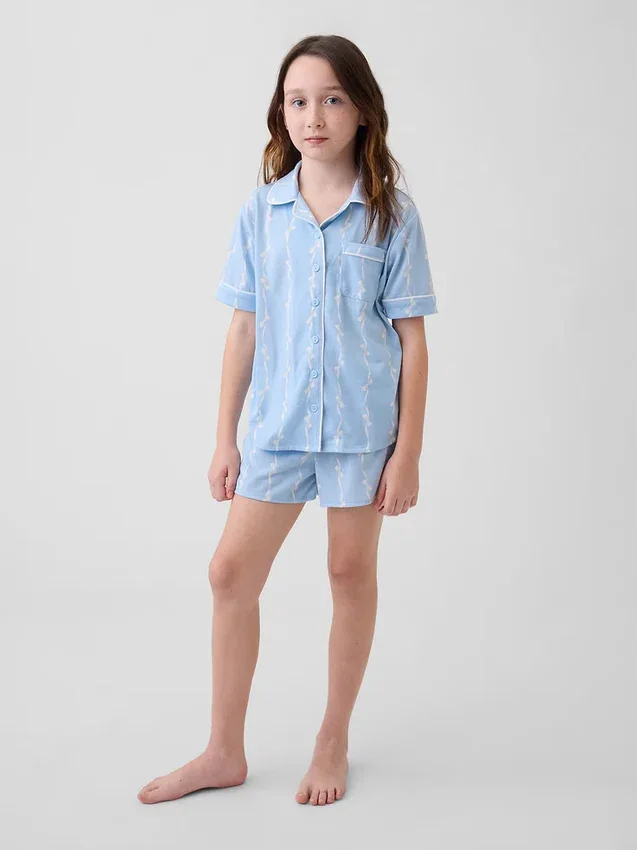 Recyceltes Pyjama-Set mit Shorts für Kinder