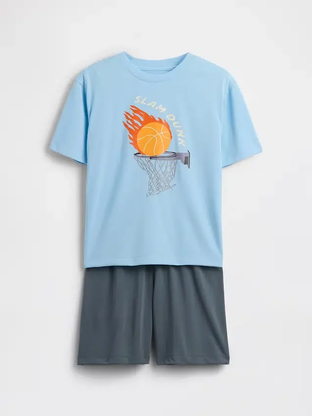 Recyceltes Pyjama-Set mit Shorts für Kinder