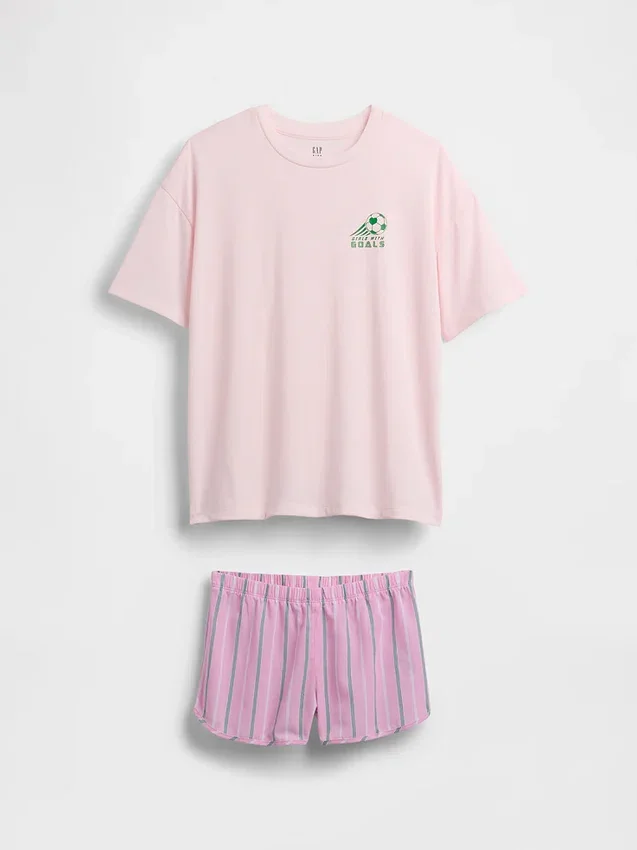Recyceltes Pyjama-Set mit Shorts für Kinder