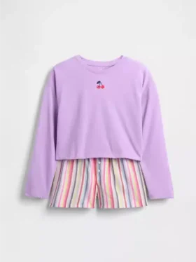 Recyceltes Pyjama-Set mit Shorts für Kinder