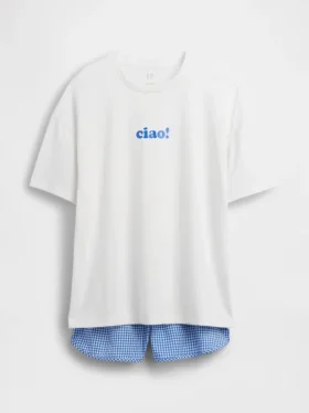 Recyceltes Pyjama-Set mit Shorts für Kinder