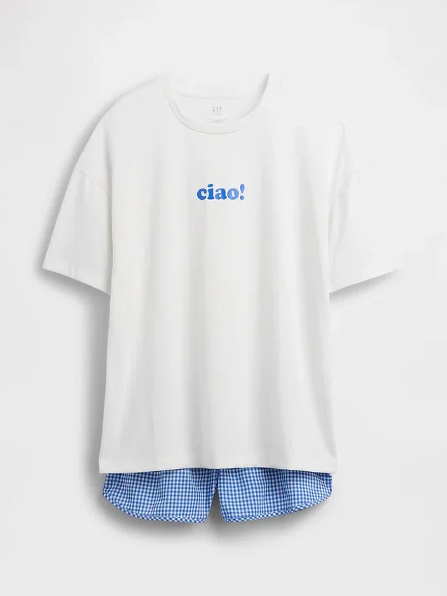 Recyceltes Pyjama-Set mit Shorts für Kinder