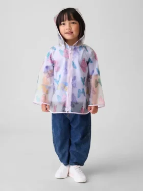 Regenjacke für Baby & Kleinkind mit Schmetterlingsmotiv