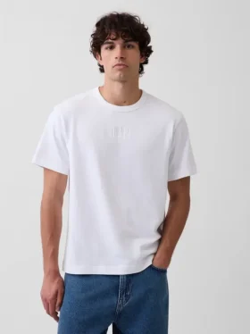 Relaxed-Fit-Logo-T-Shirt für Erwachsene aus schwerem Stoff