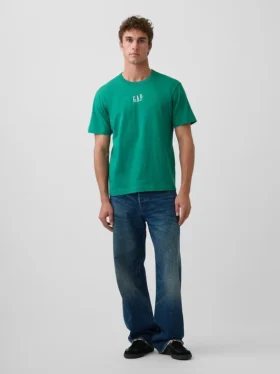 Relaxed-Fit-Logo-T-Shirt für Erwachsene aus schwerem Stoff