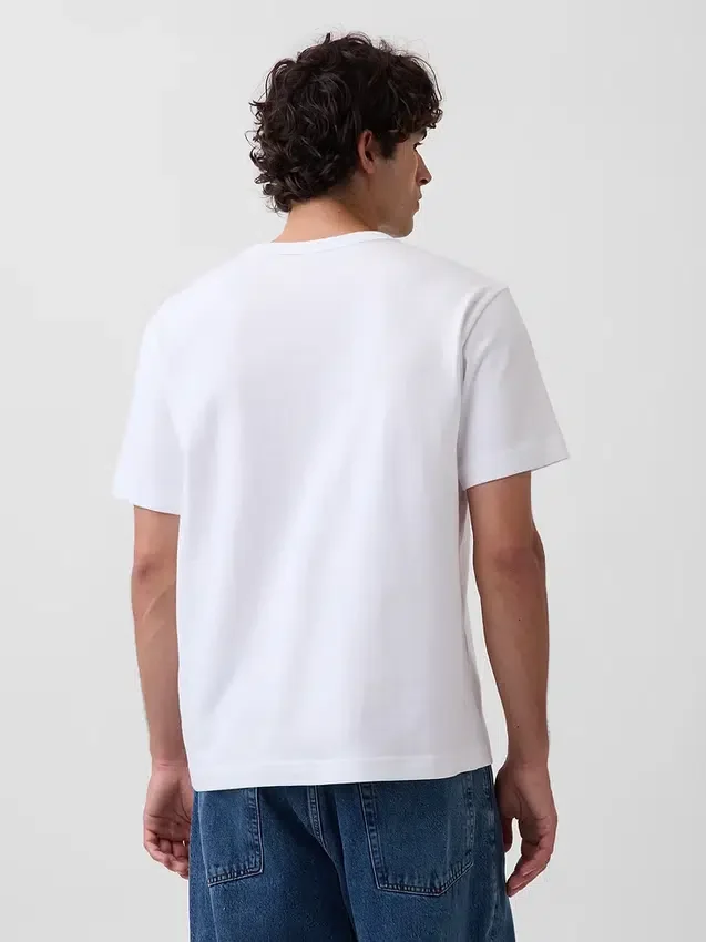 Relaxed-Fit-Logo-T-Shirt für Erwachsene aus schwerem Stoff
