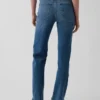 Relaxed Straight Jeans mit mittlerer Leibhöhe und gespaltenem Saum