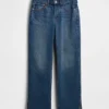 Relaxed Straight Jeans mit mittlerer Leibhöhe und gespaltenem Saum
