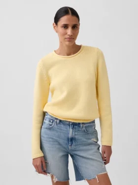 Rollkragen-Pullover aus 100 % Baumwolle