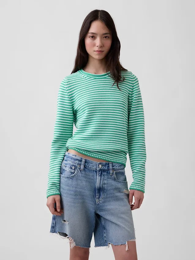 Rollkragen-Pullover aus 100 % Baumwolle