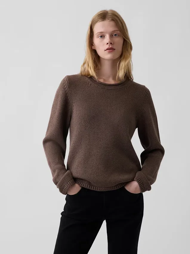 Rollkragen-Pullover aus 100 % Baumwolle
