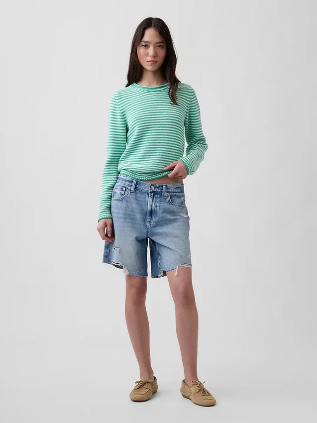 Rollkragen-Pullover aus 100 % Baumwolle