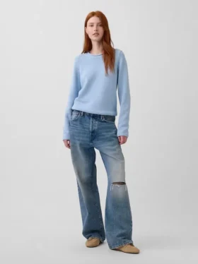 Rollkragen-Pullover aus 100 % Baumwolle