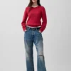 Rollkragen-Pullover aus 100 % Baumwolle