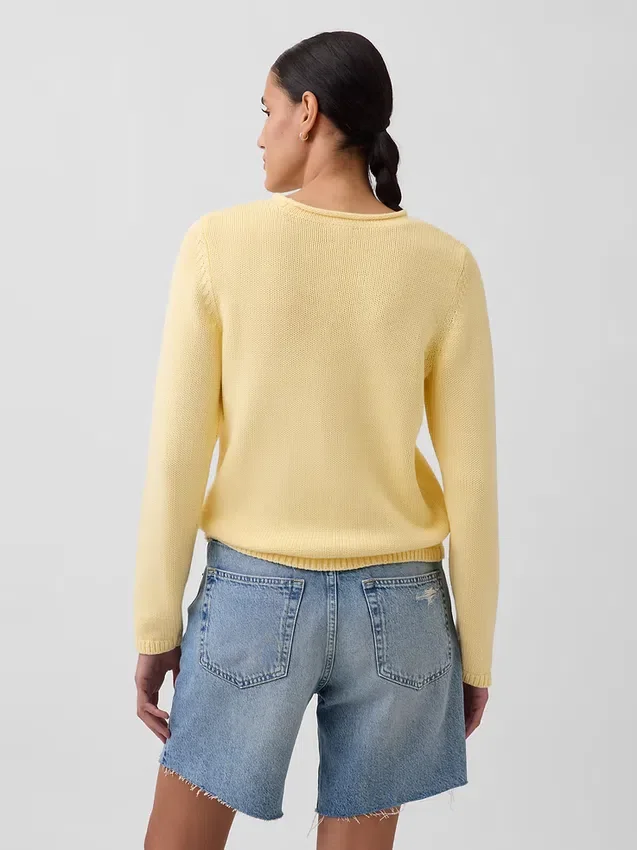 Rollkragen-Pullover aus 100 % Baumwolle