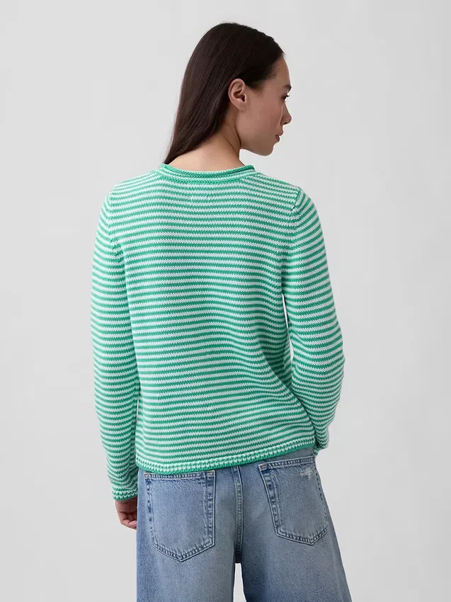 Rollkragen-Pullover aus 100 % Baumwolle